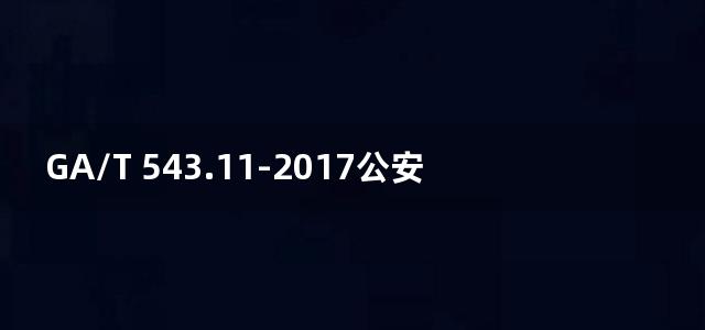 GA/T 543.11-2017公安数据元（11）